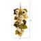 33" Sunflower, Hydrangea & White Pumpkin Autumn Teardrop Swag
